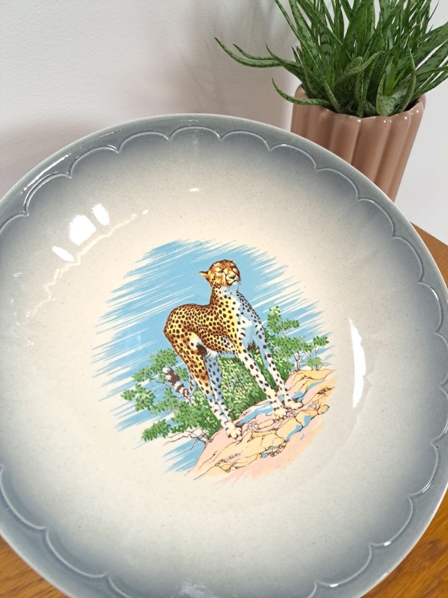 Vintage Porseleinen Schaal Cheetah Italy image 11