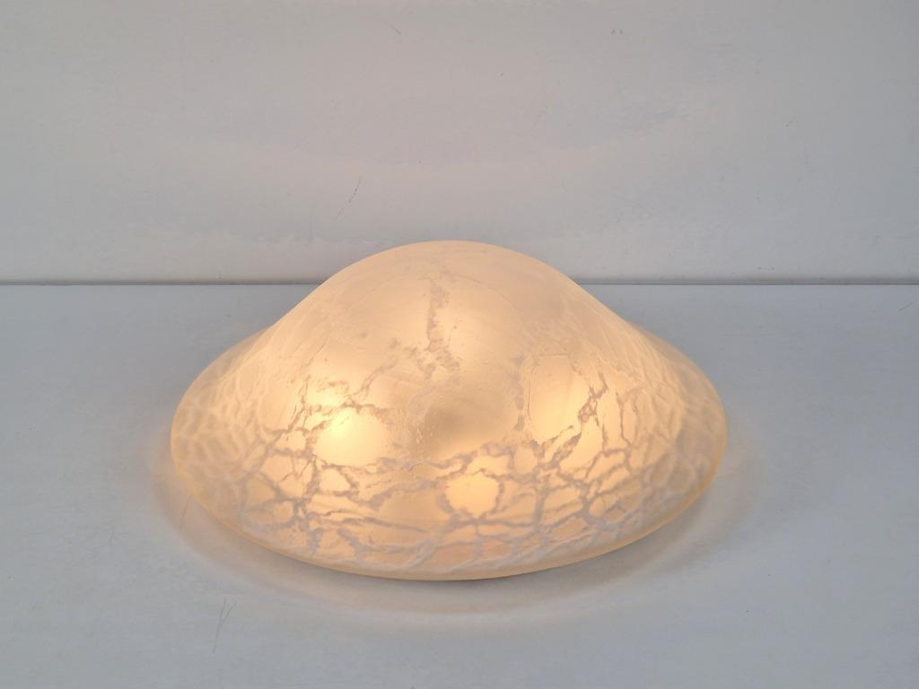 Vintage Xl Plafonniere Mushroom Plafondlamp Glas Mid Century image 11