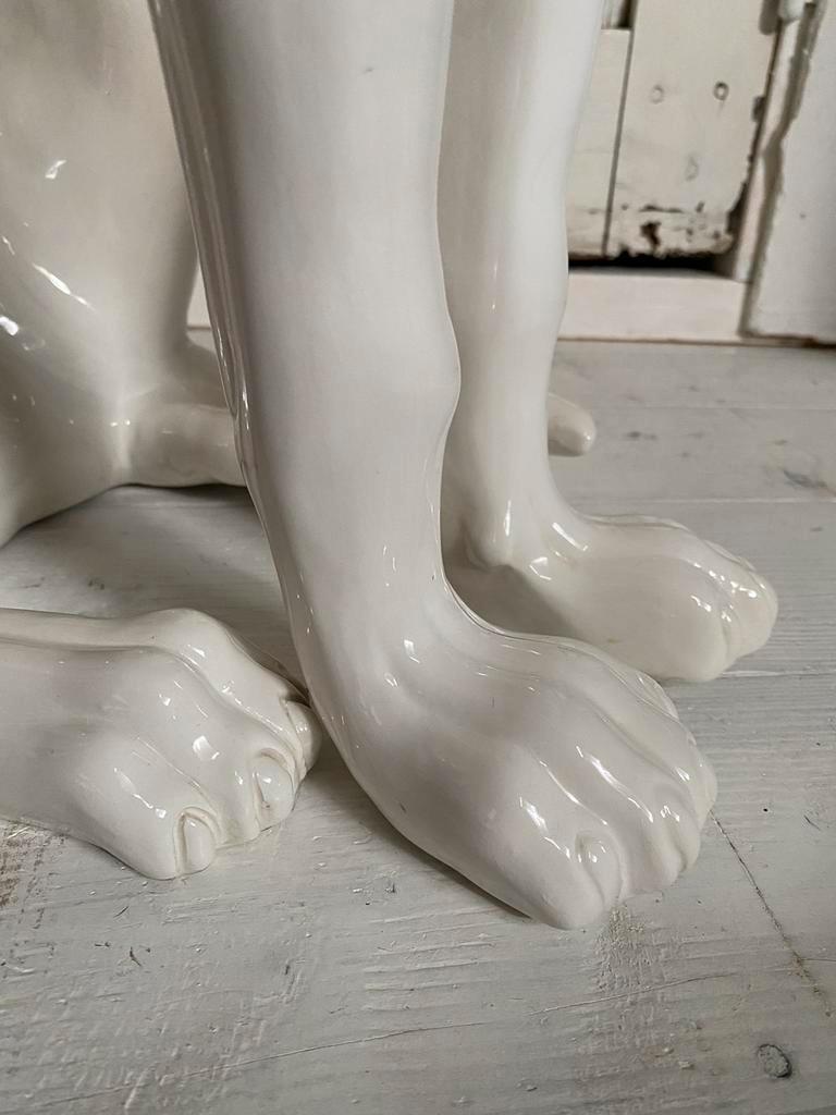 Italiaans Design Object: Greyhound, Keramiek, 74cm Hoog! image 9
