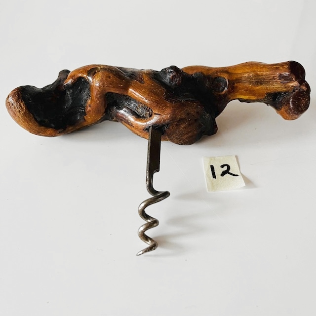 Antieke Franse Laurent Siret Kurkentrekker 12 Wortelhout Wijnstok 1920’s image 3