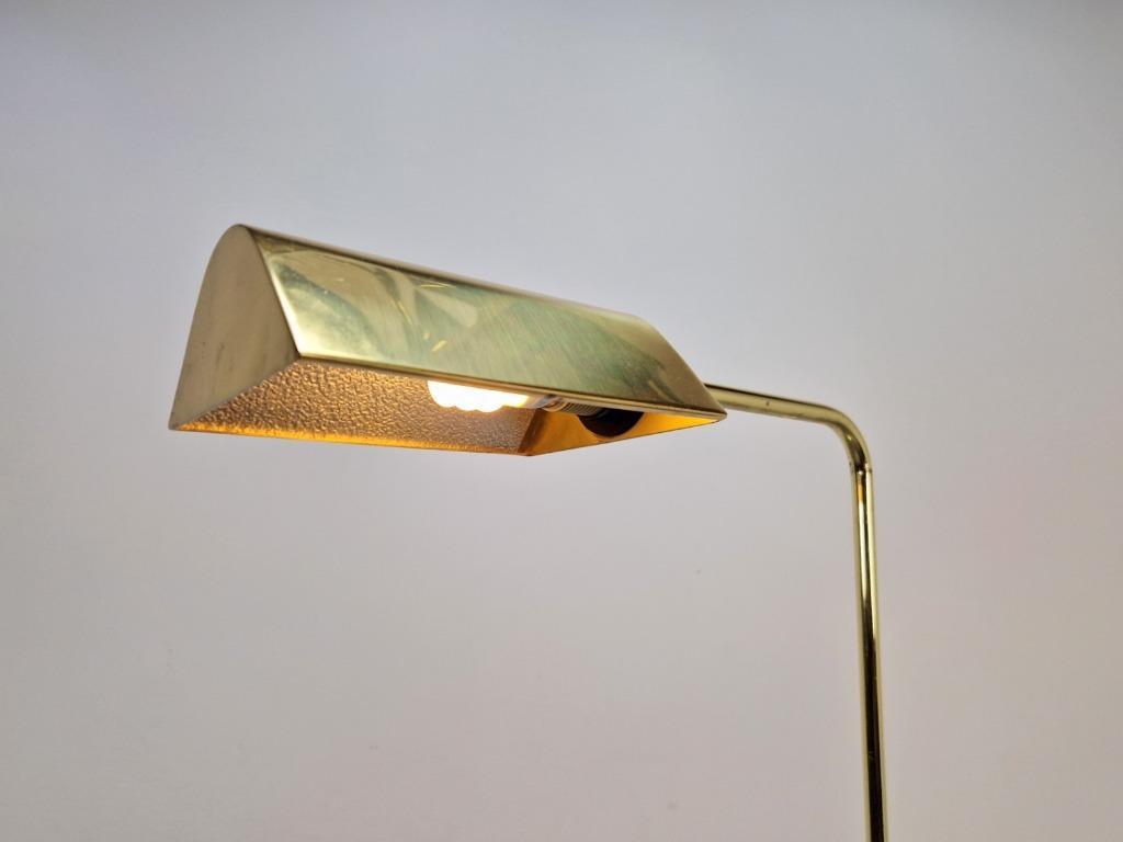 Regency Vloerlamp Messing Verstelbaar Leeslamp Italy ’70 image 7