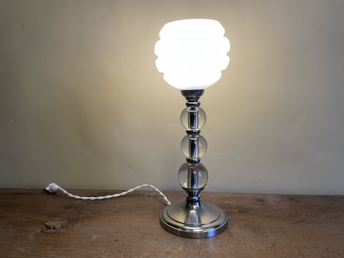 Jaren 30 Jacques Adnet Tafellamp Schemerlamp Frans image 12