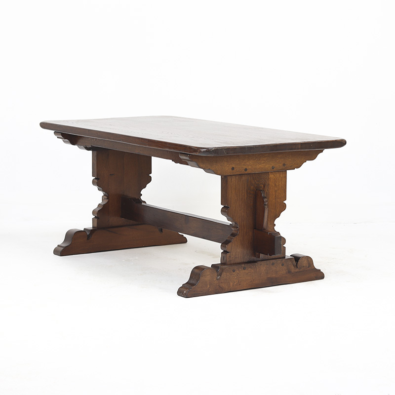 Antieke Vintage Mid-century Brutalist Eettafel image 8