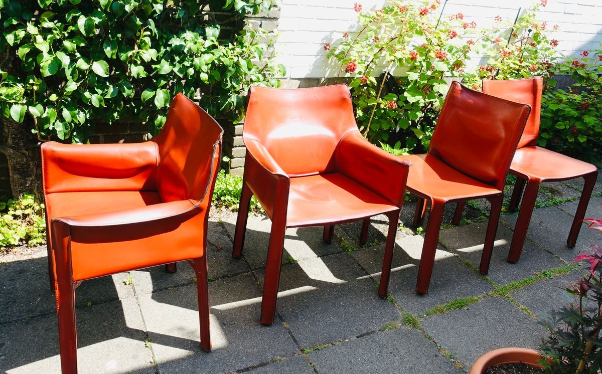 Mario Bellini Diner Chairs Cassina 1970’s Cab 412 & 413 image 3