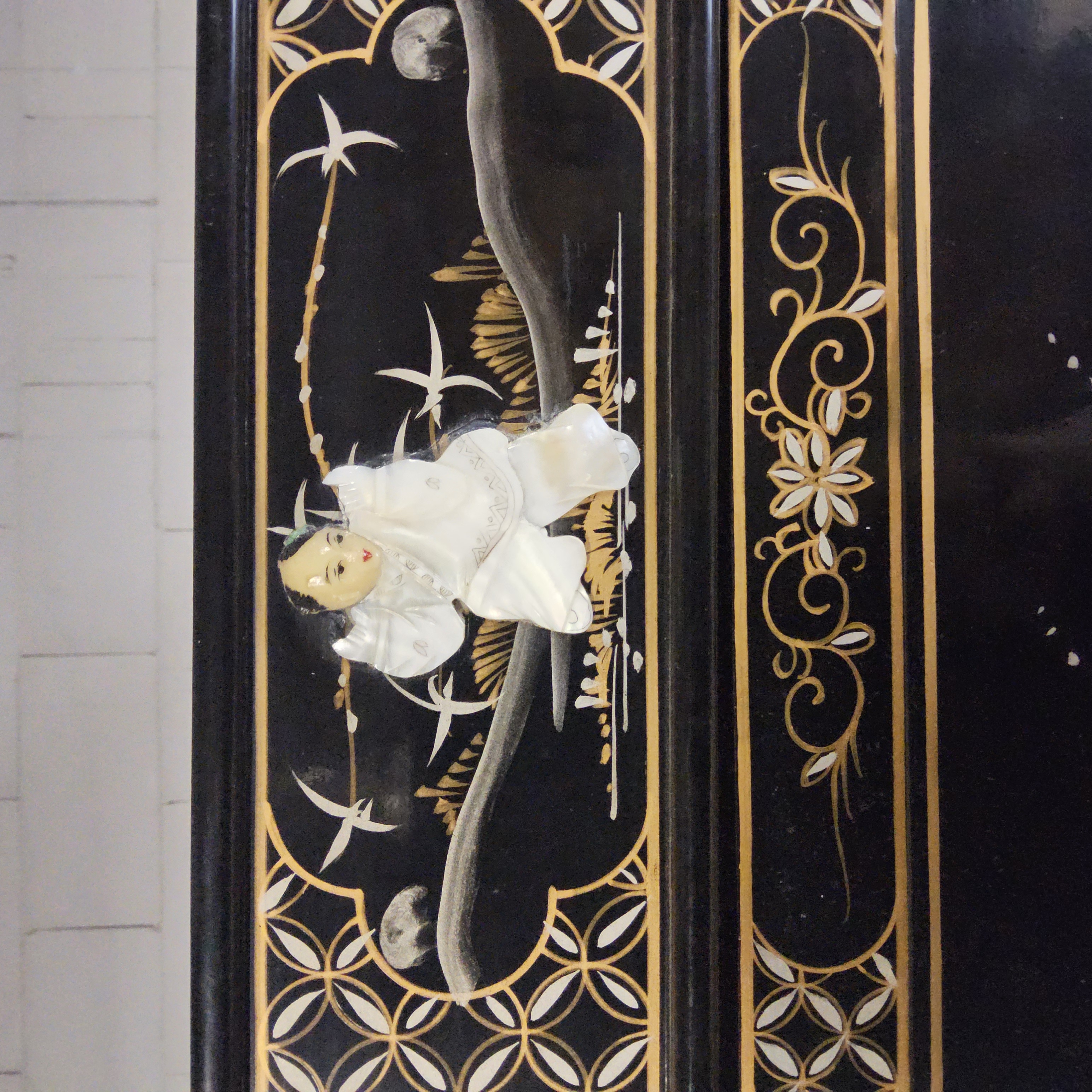 Vintage Chinese Vitrinekast / Aziatische Kast / Chinoiserie / Oosterse Kast / Display Cabinet / Bohemian Kast image 11