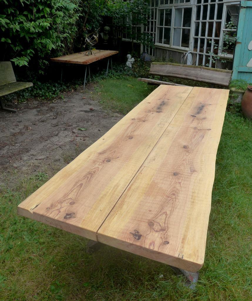 Prachtige Grote Boomstam Tuintafel 260 Cm image 2