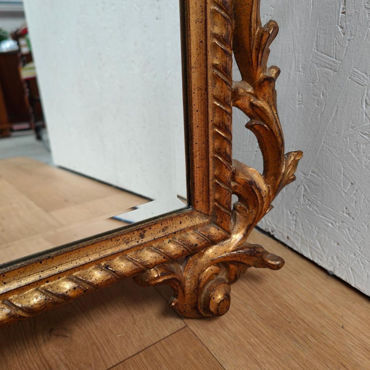 Grote Vintage Barok Brocante Rococo Spiegel Schouwspiegel 01 image 18
