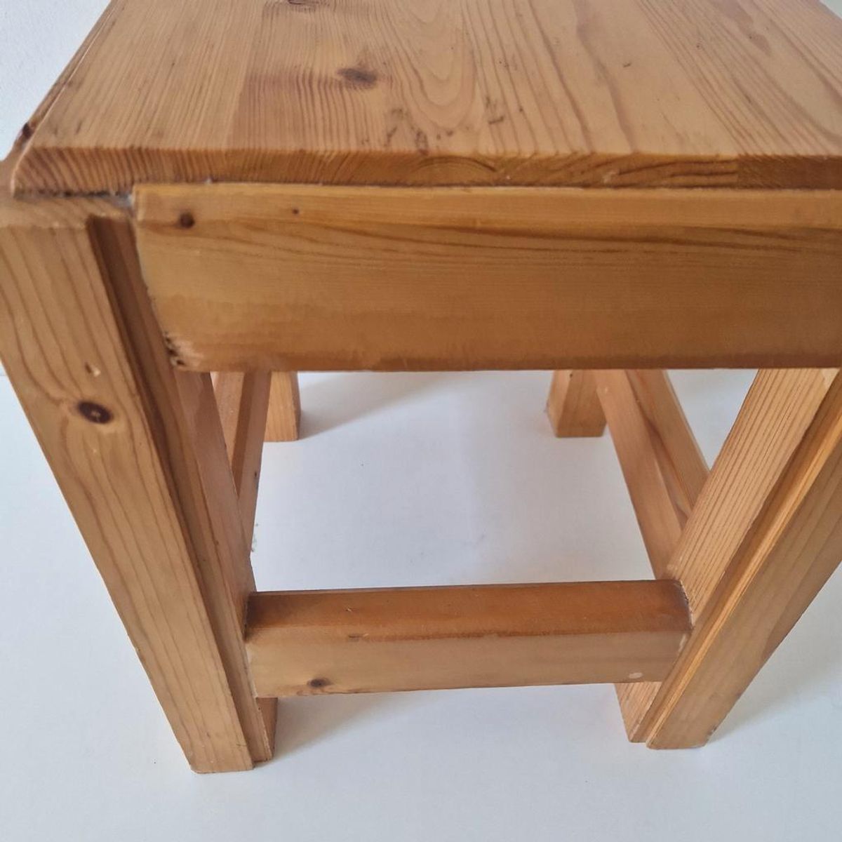 * Vintage Grenen Tafeltje Plantentafel Krukje image 6