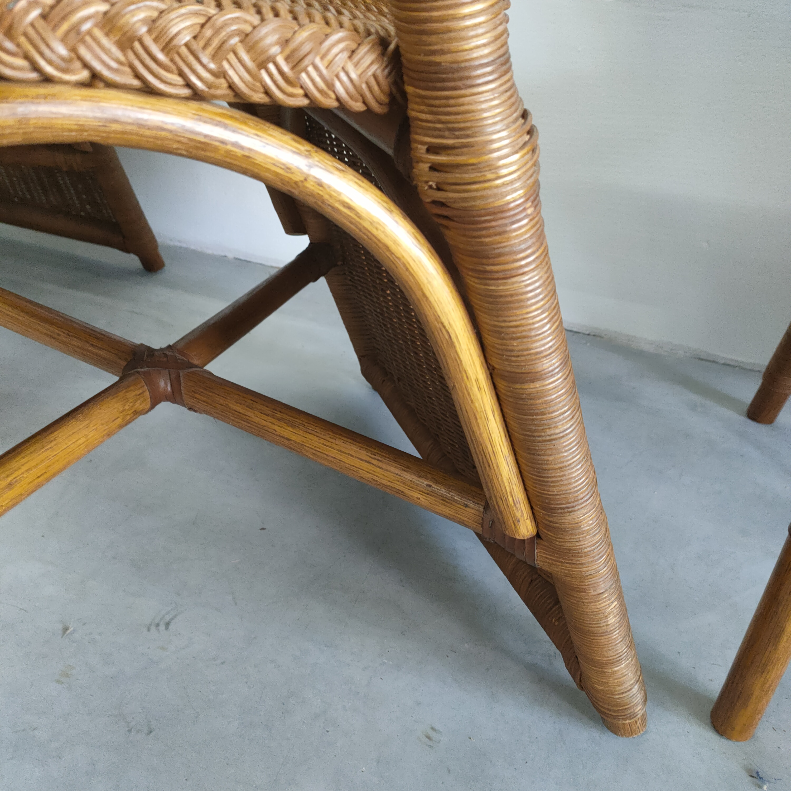 Vintage Jaren 70 Rohé Design Rotan/pitriet Fauteuil/stoel(en) image 13
