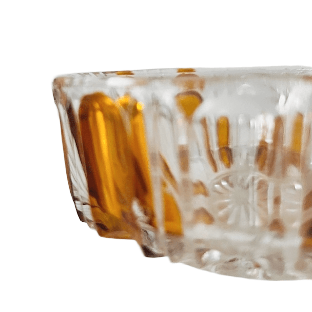 Artdeco Stijl Poederdoos Persglas Amber Transparant 1950’s image 6