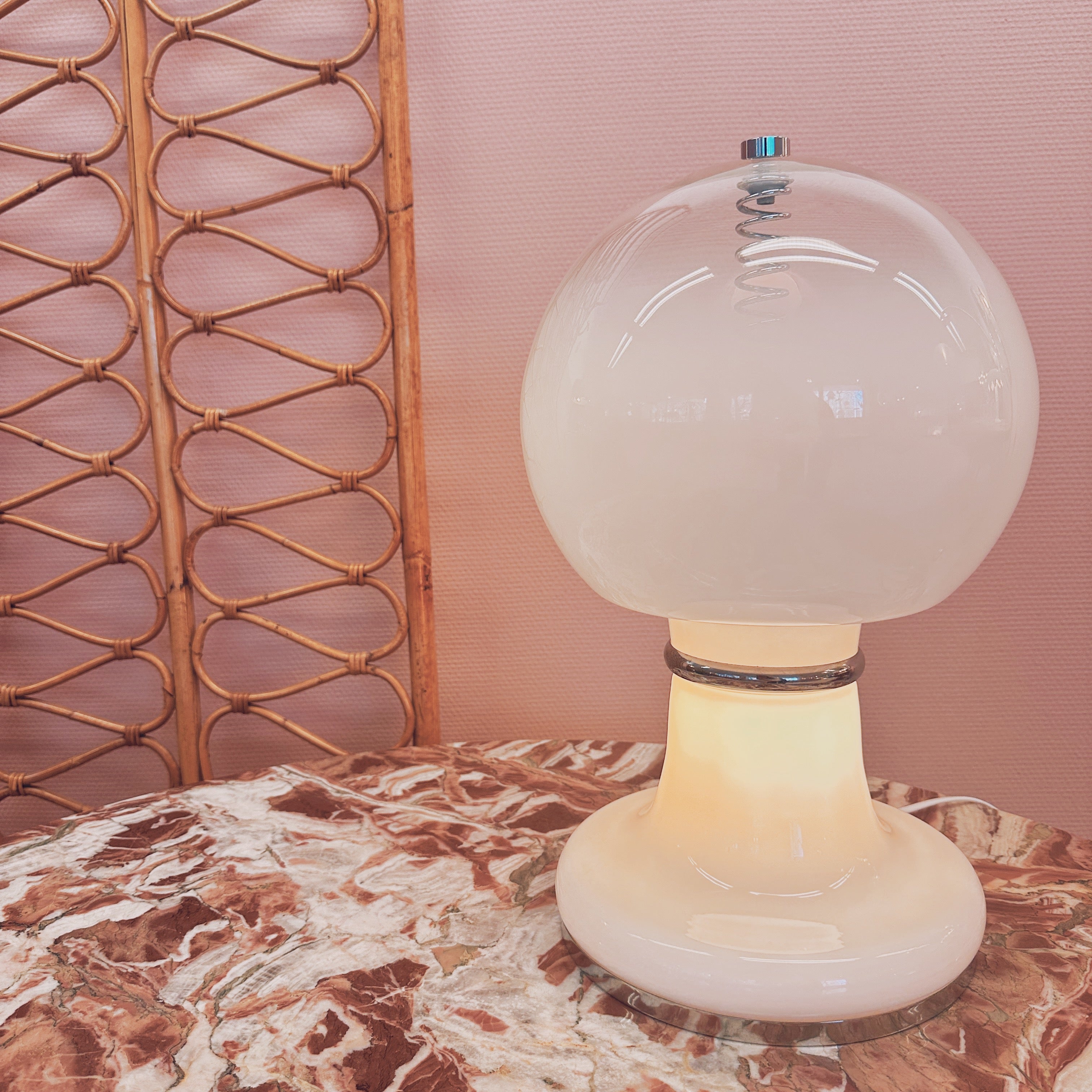 1970's Italian Table Lamp By Carlo Nason image 8