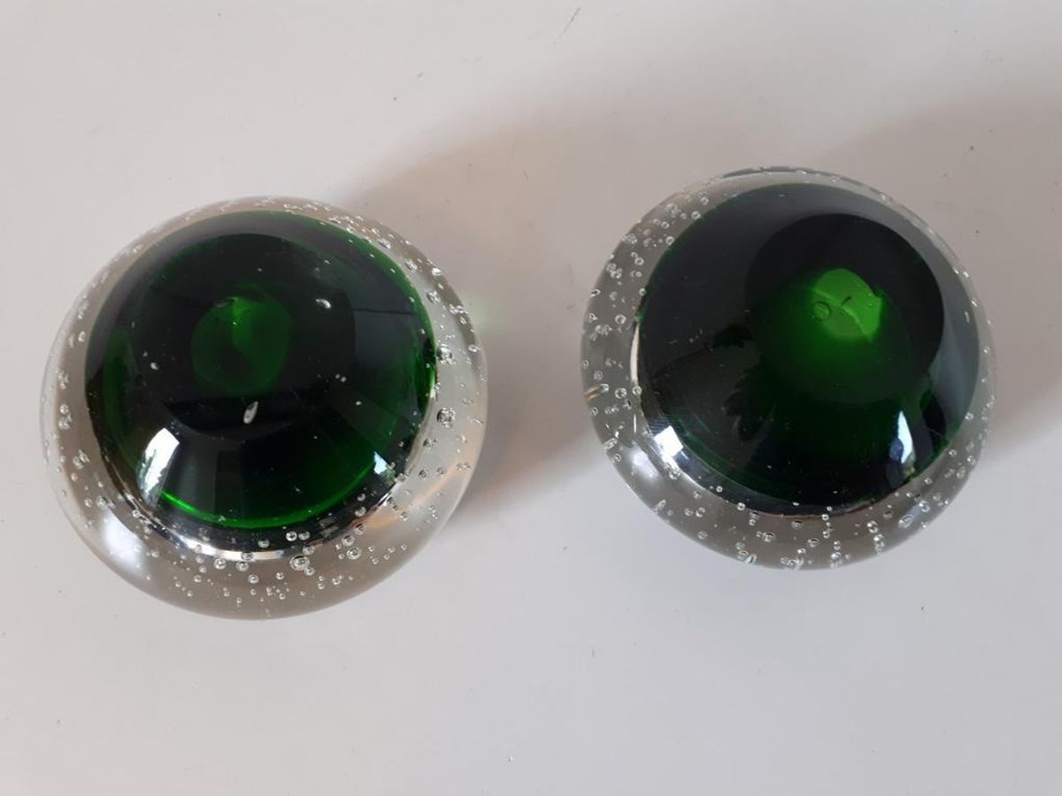 * 2 Murano Kandelaars Spijkerglas Waxine Houders | Kerst image 6