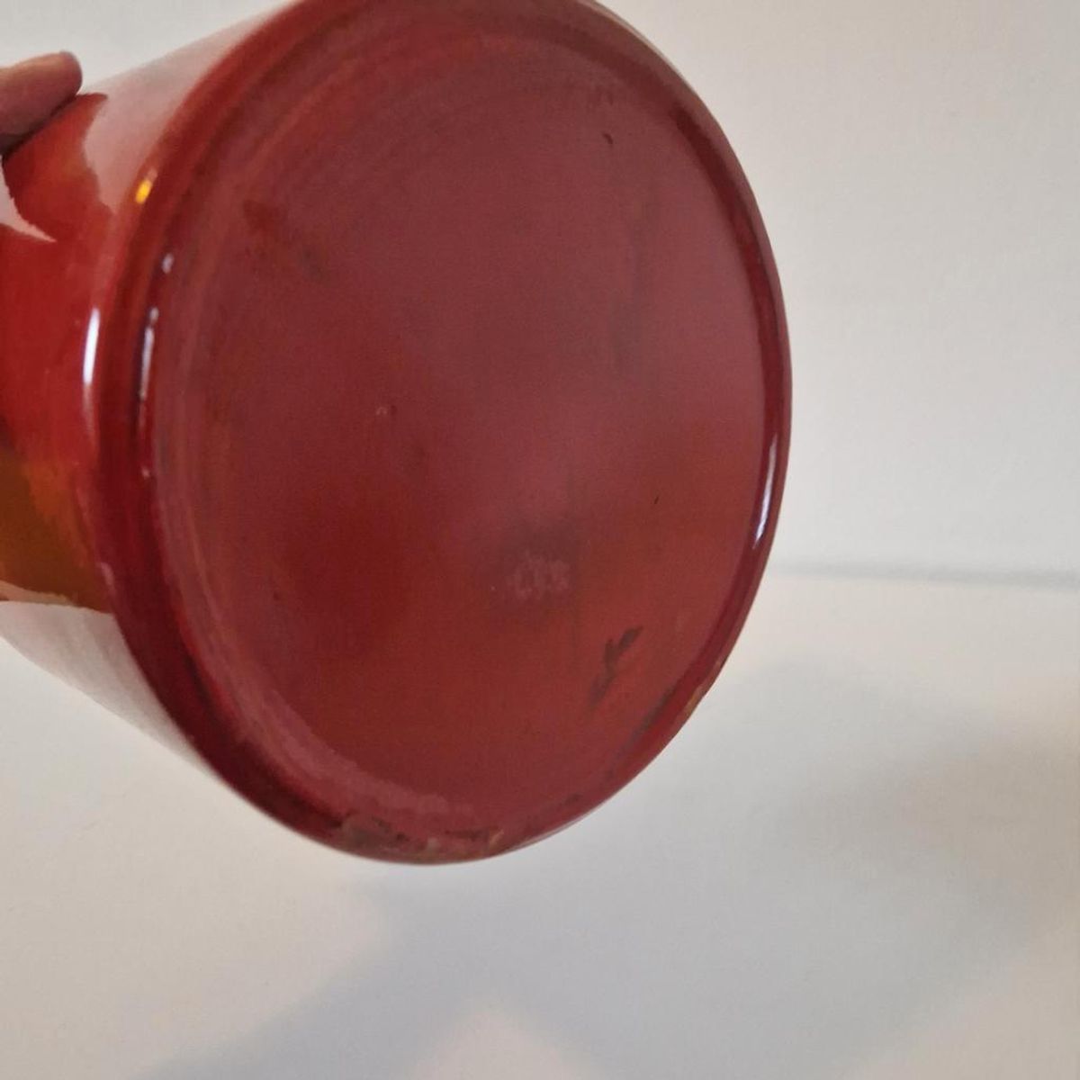 Vintage Bloempot Rood Oranje Keramieke Pot image 6