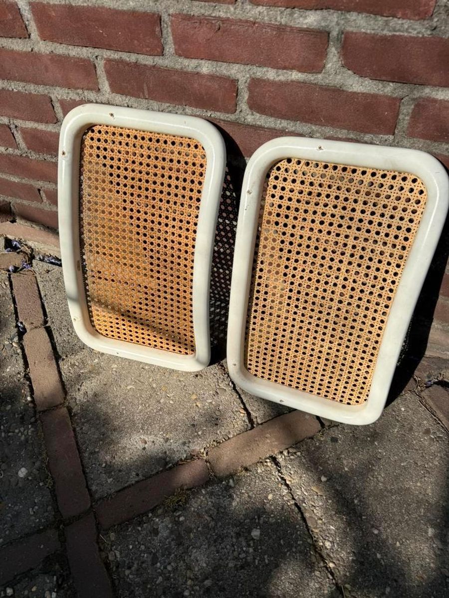 2x Marcel Breuer Cesca Stoel Rugleuning Wit image 3