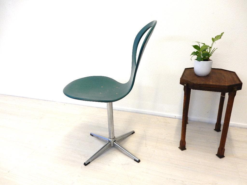 Vintage Eetkamerstoel Jaren 60/ 70 Design Plywood Benze image 7