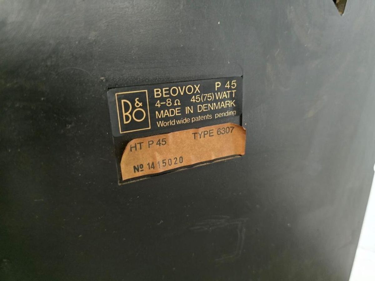 Set Van 2 Vintage Speakers / Boxen B&o Beovox P45 image 6