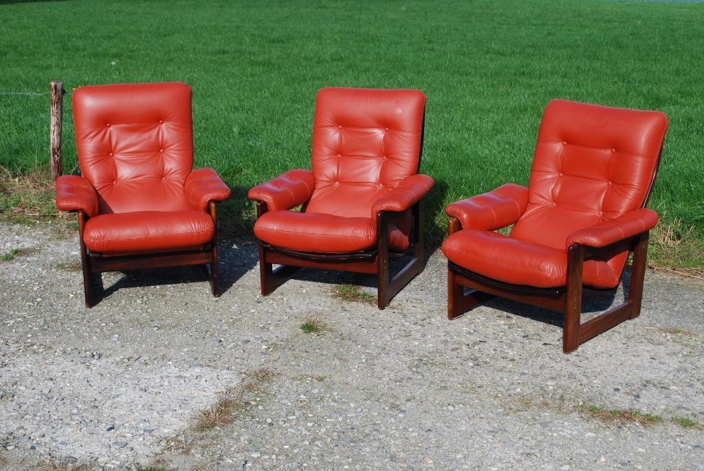 Coja Armchairs Lederen Bekleding Palissander Frame image 12