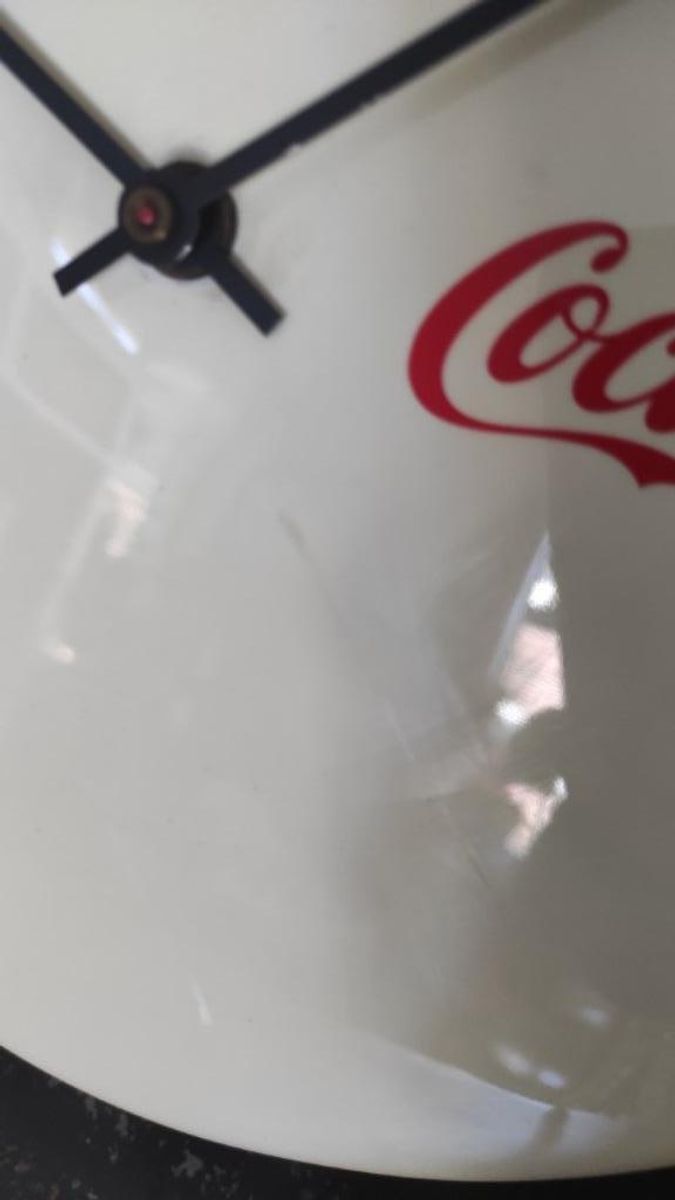 Vintage Wandklok Coca Cola Wit Rood image 2