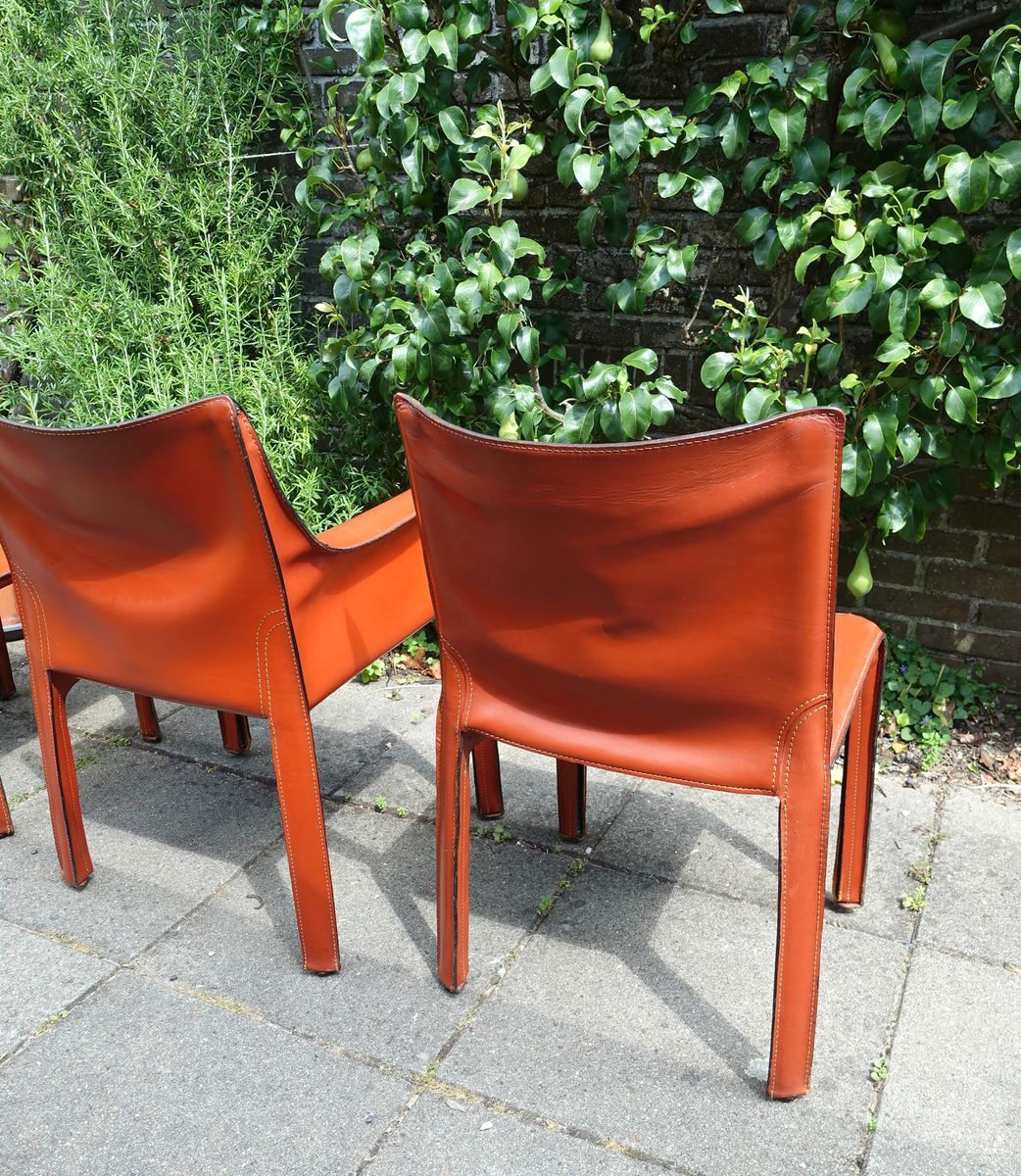 Mario Bellini Diner Chairs Cassina 1970’s Cab 412 & 413 image 14