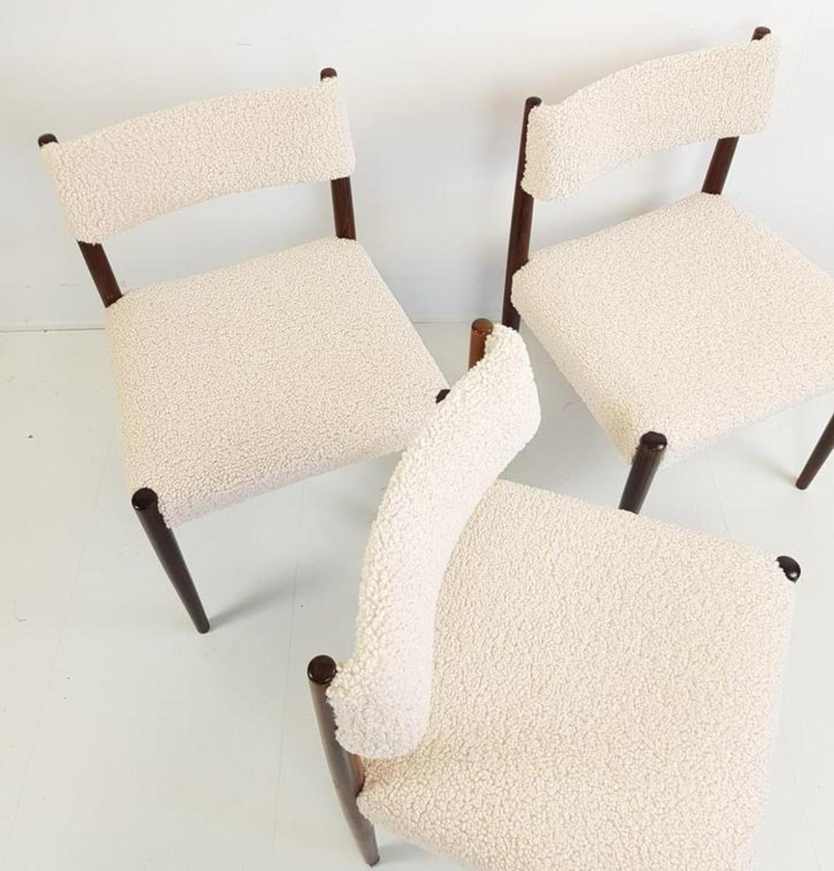 3 Vintage Bovenkamp? Stoelen Teddy Palissander Eetkamerstoel image 3