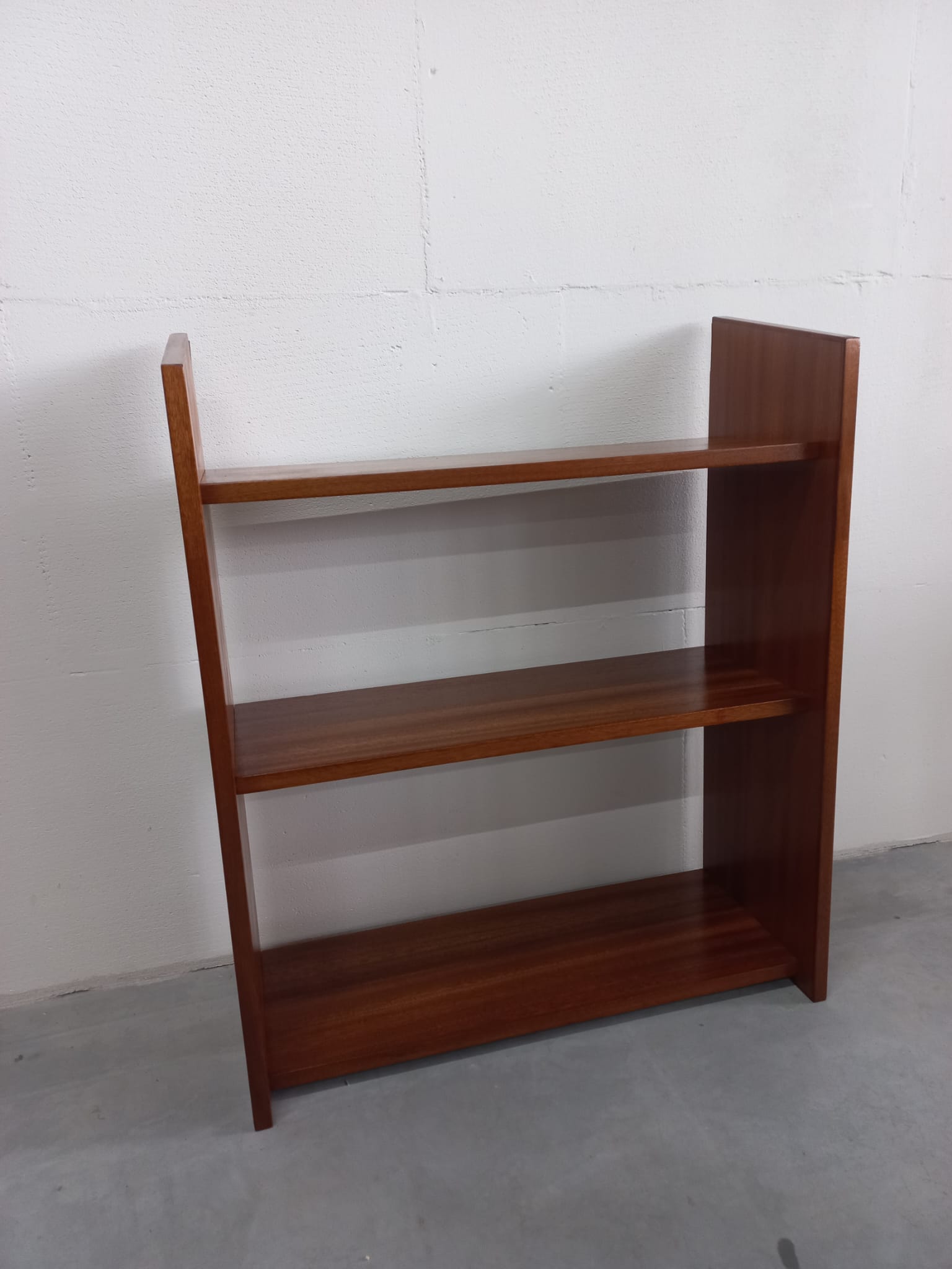 Jaren 50/60 Scandinavisch Wandmeubel Wandrek (teak-grenen-fineer) image 13