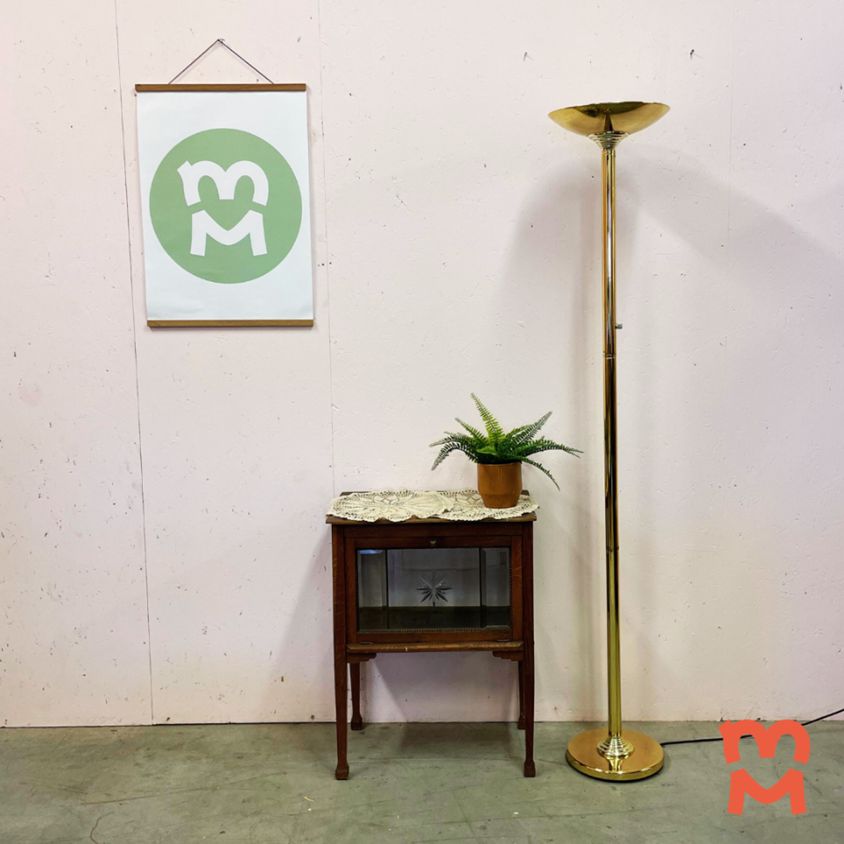 Mooie Messing Vloerlamp image 5