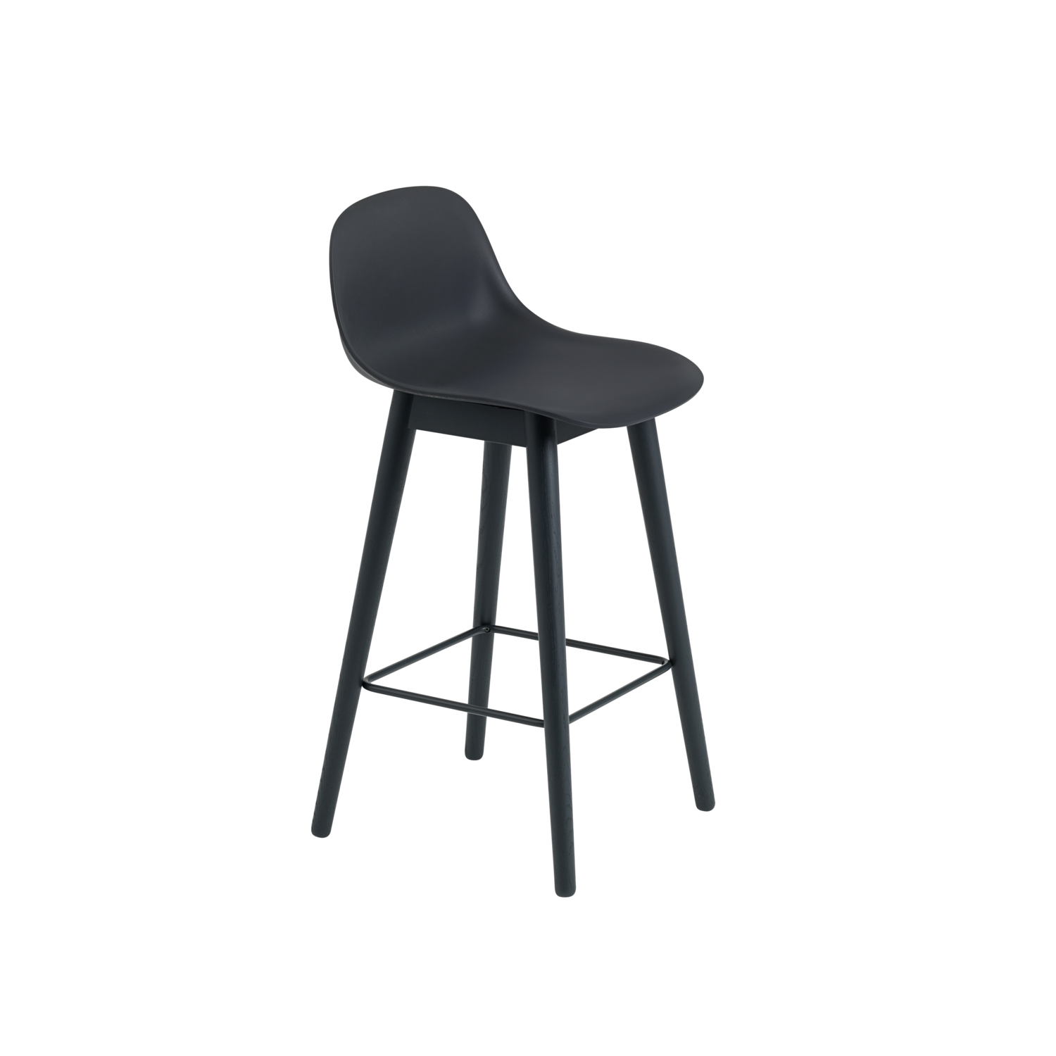 Muuto / Fiber Counter Stool / Wood / Black image 2