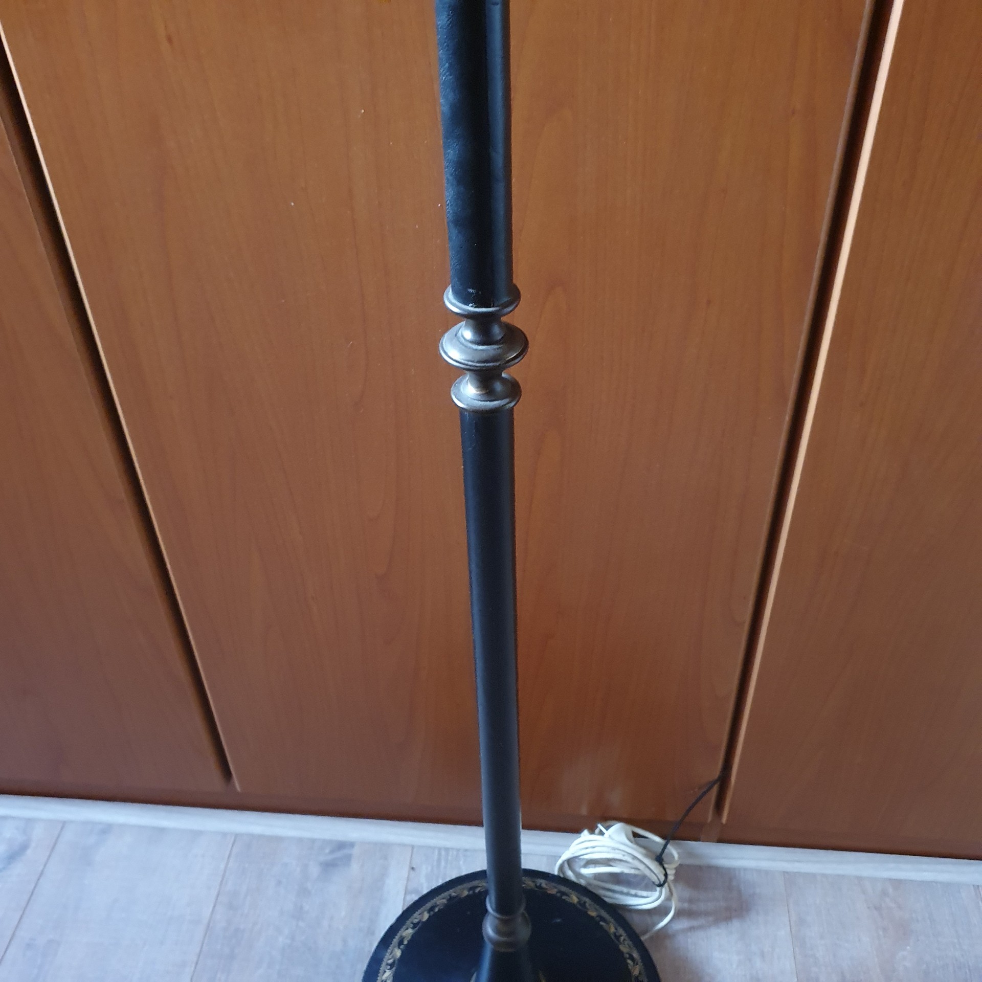 Klassiek - Vloerlamp - Staande Lamp - Met Leder Omkleed -1950 image 8