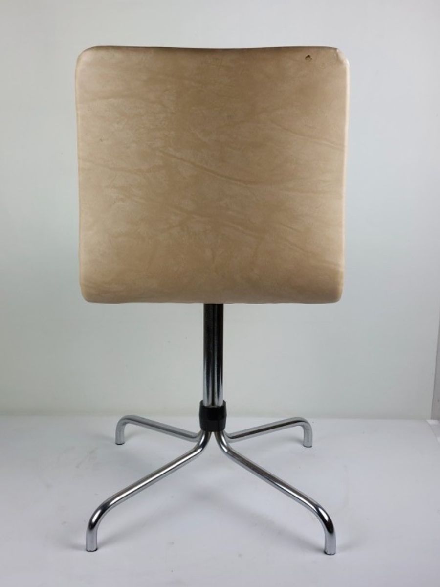Vintage Brabantia Stoel / Stool / Chair Voor Eetkamer Of Keuken In Beige Kunstleder (skai) image 7