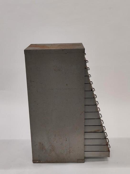 Vintage Metalen Kast Industriële Metalen Ladekast Kastje image 12
