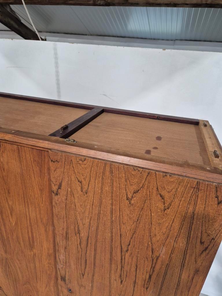 Mid Century Pallisander Fineer Klerenkast 4 Deurs Deens image 13