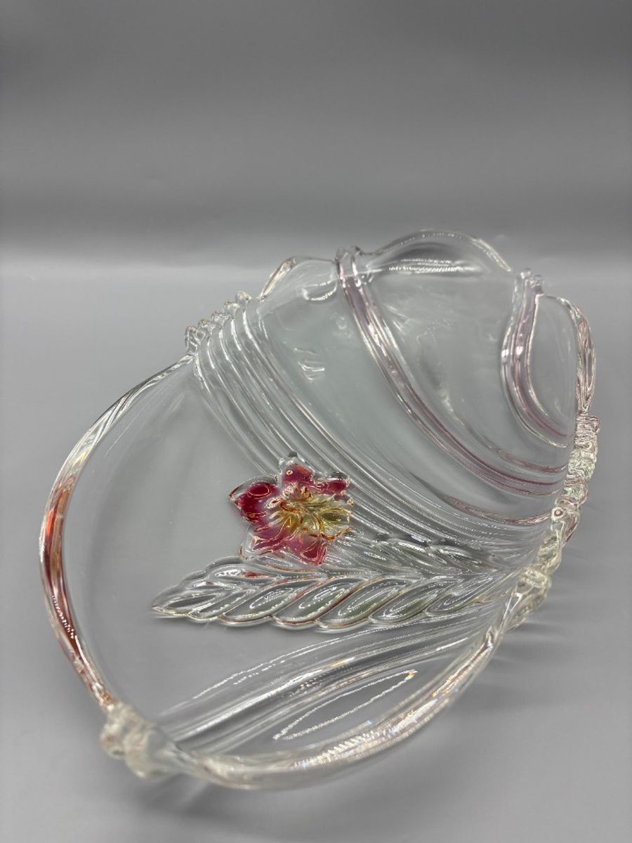 Serveerschaal Walther Glas Orchidee 80's image 2