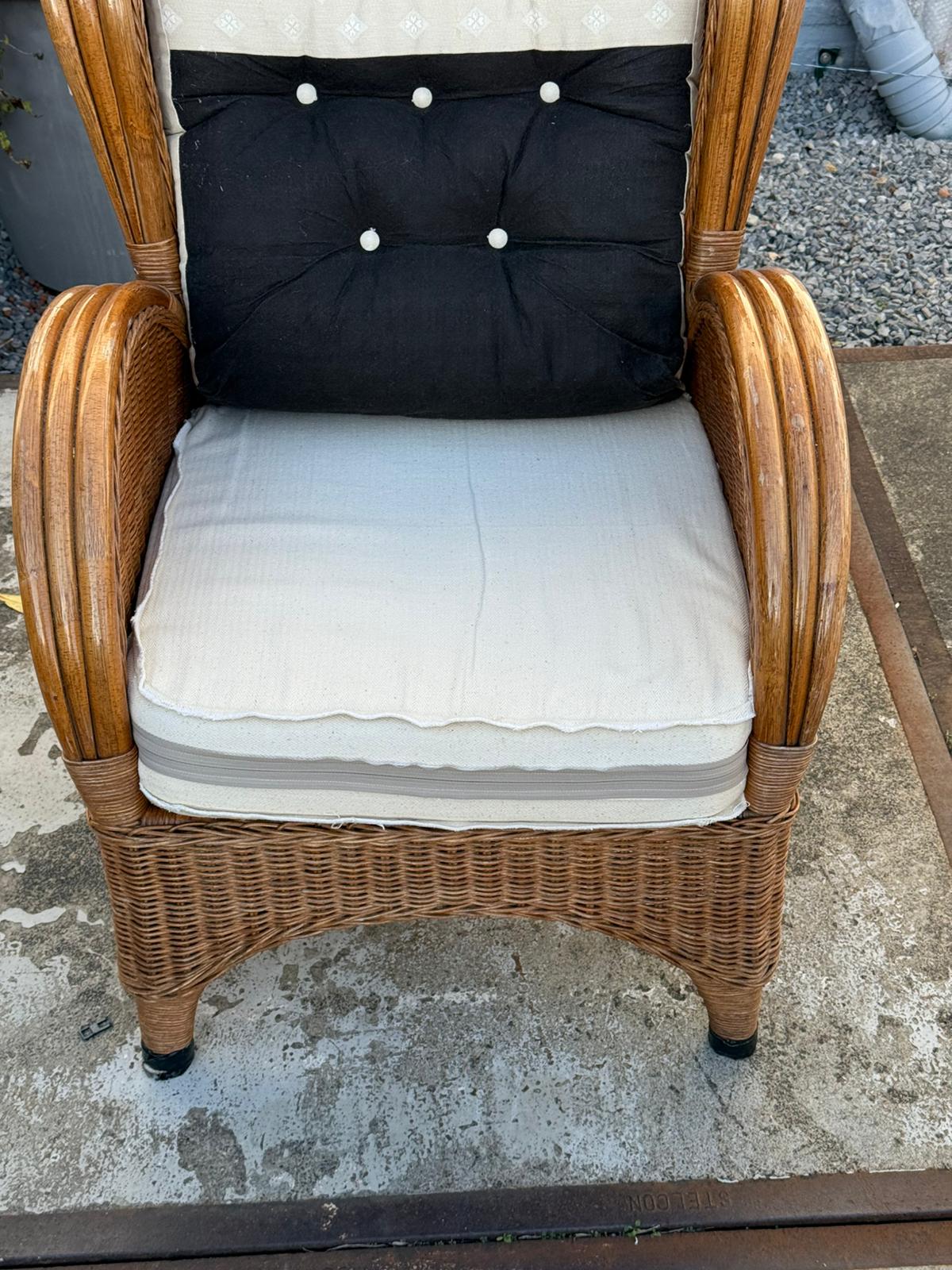 Vintage Wicker Armchair, image 7