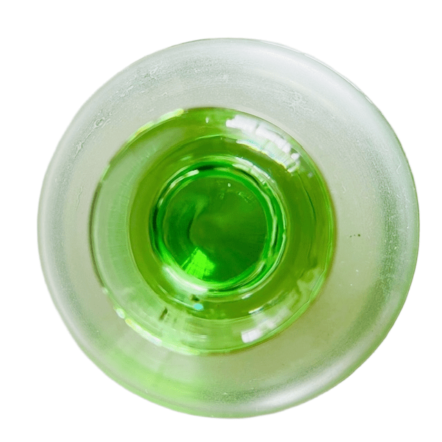 Art Deco Stijl Poederdoos Mat Groen Glas Jaren 50 image 6