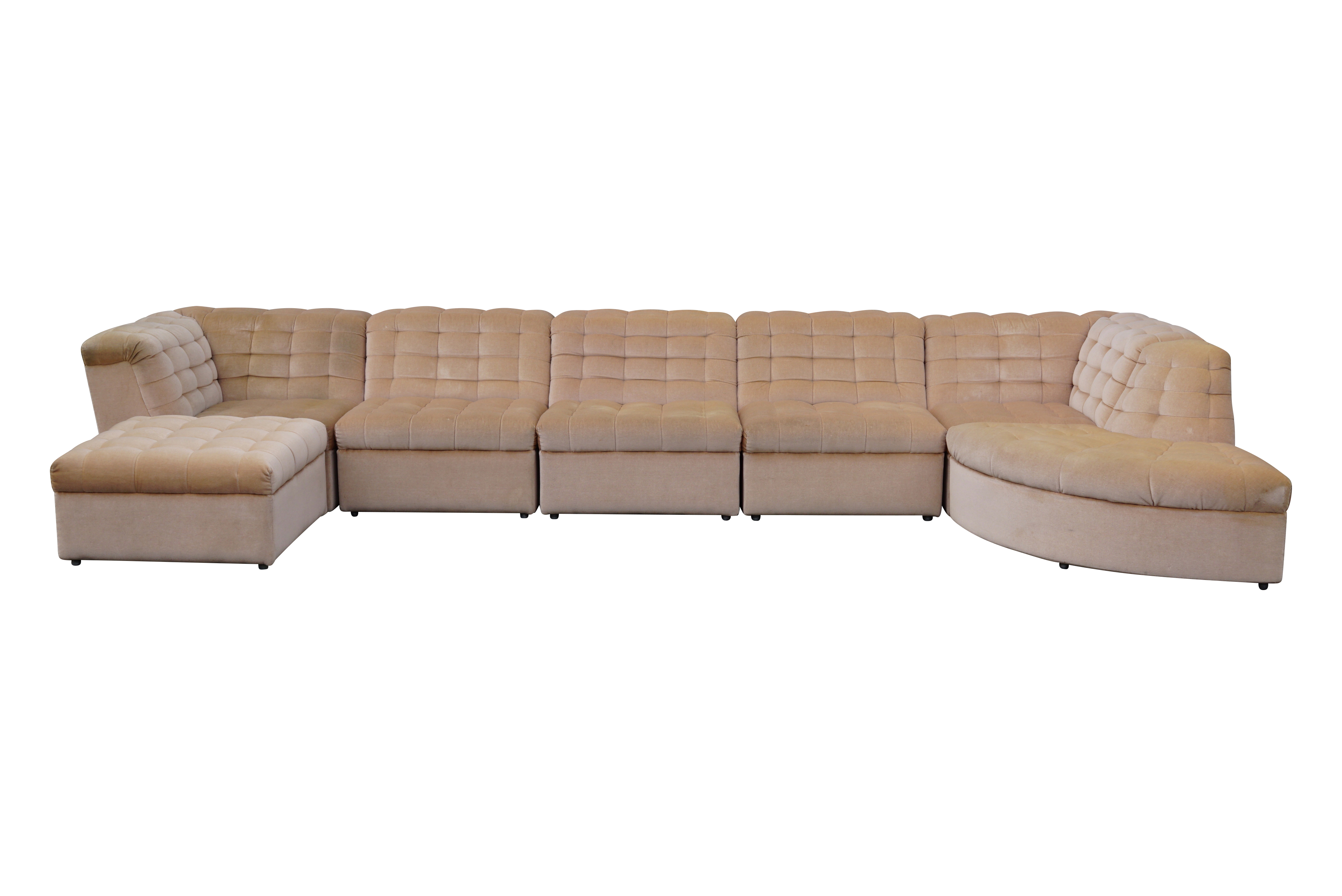 Vintage Laauser Modulaire Zitgroep Velours 6-zits image 11