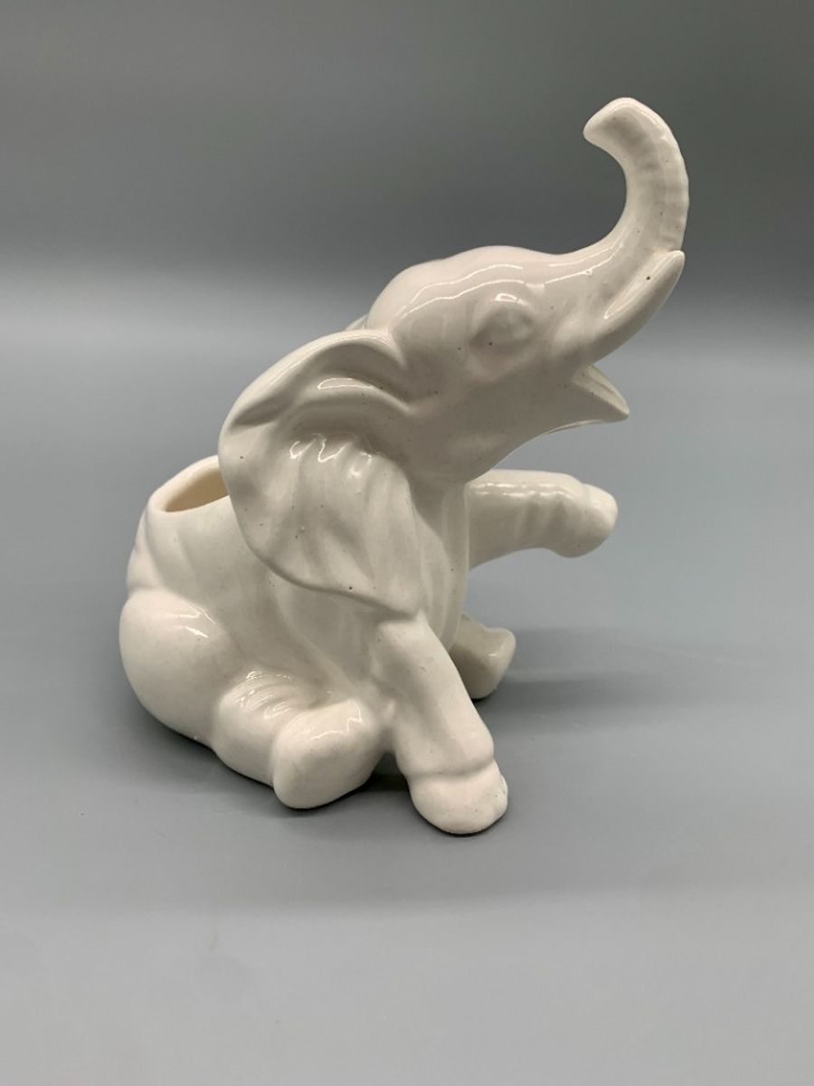 Bloempot Vintage Olifant Wit Porselein image 5