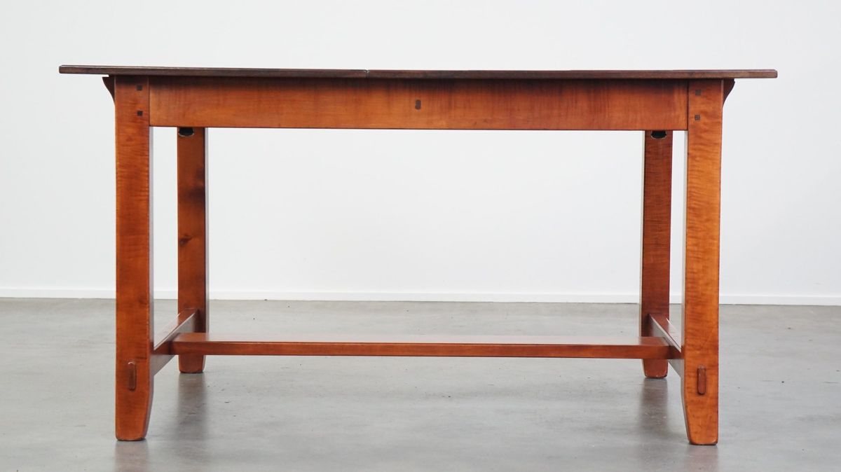 Prachtige Design Set Van 6 Eetkamerstoelen En Uitschuifbare Eetkamertafel Van Schuitema image 15
