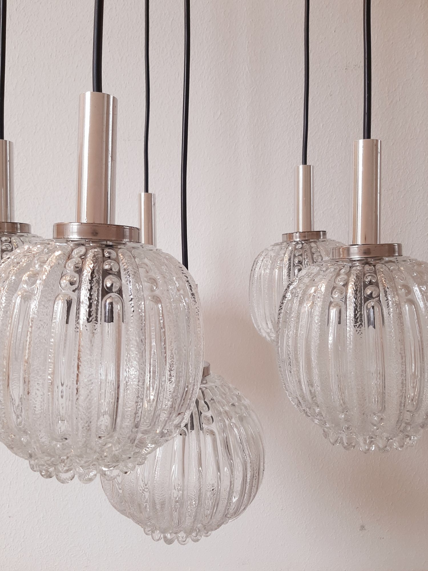 Vintage Cascadelamp | Jaren 60 Bollamp | Bubble Hanglamp image 5