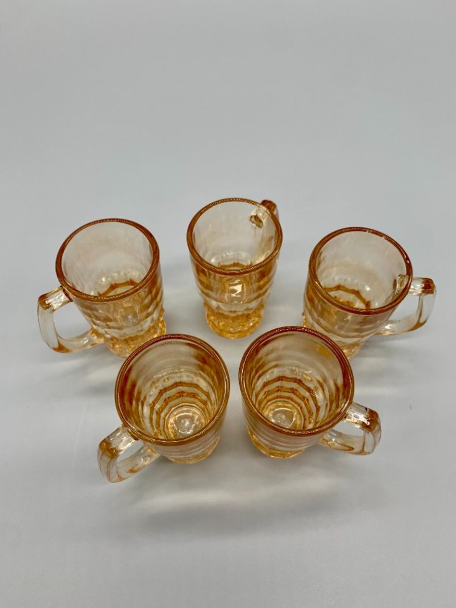 Set Vintage Shotglaasjes Ombre Oranje 5 Stuks image 4