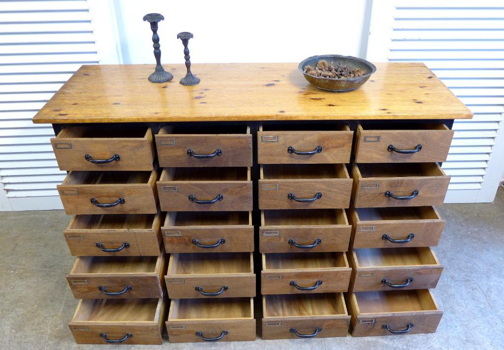 Grote Oude Buffet Vitrine School Museum Winkel Kast image 13