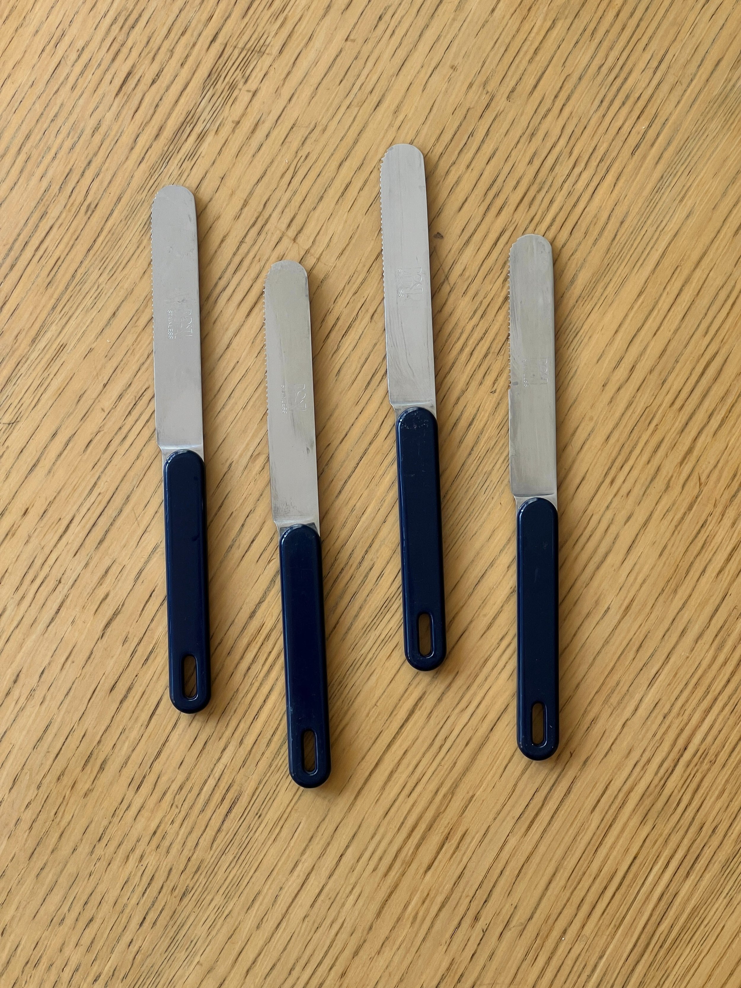 Vintage Cutlery Set Wiht Navy Handle image 5