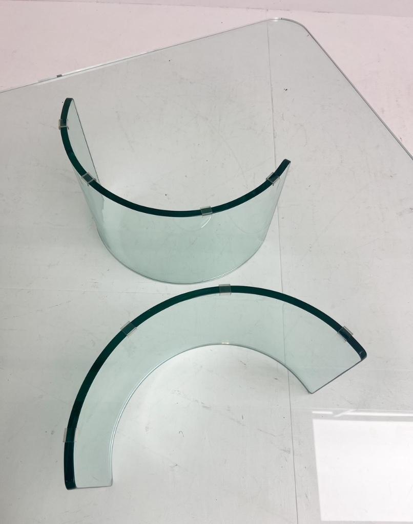 Moderne Italiaanse Glazen Salontafel, 1970'S image 11