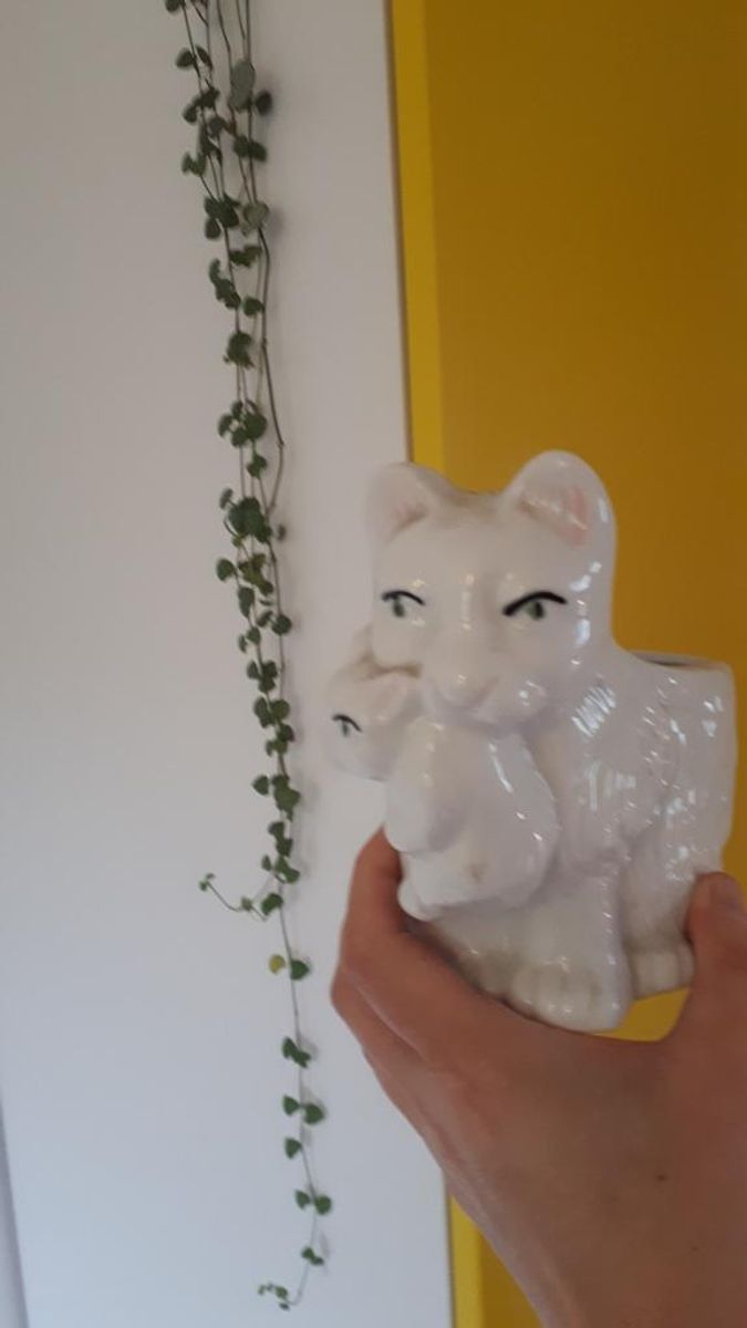 Retro Bloempot Poes Potje Jaren 70 Bloempotje image 2