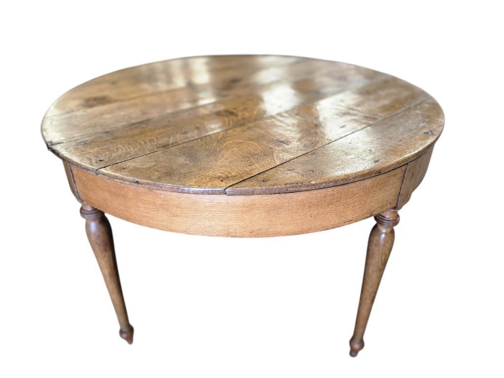Brocante Houten Ronde Tafel / Consoletafel image 13