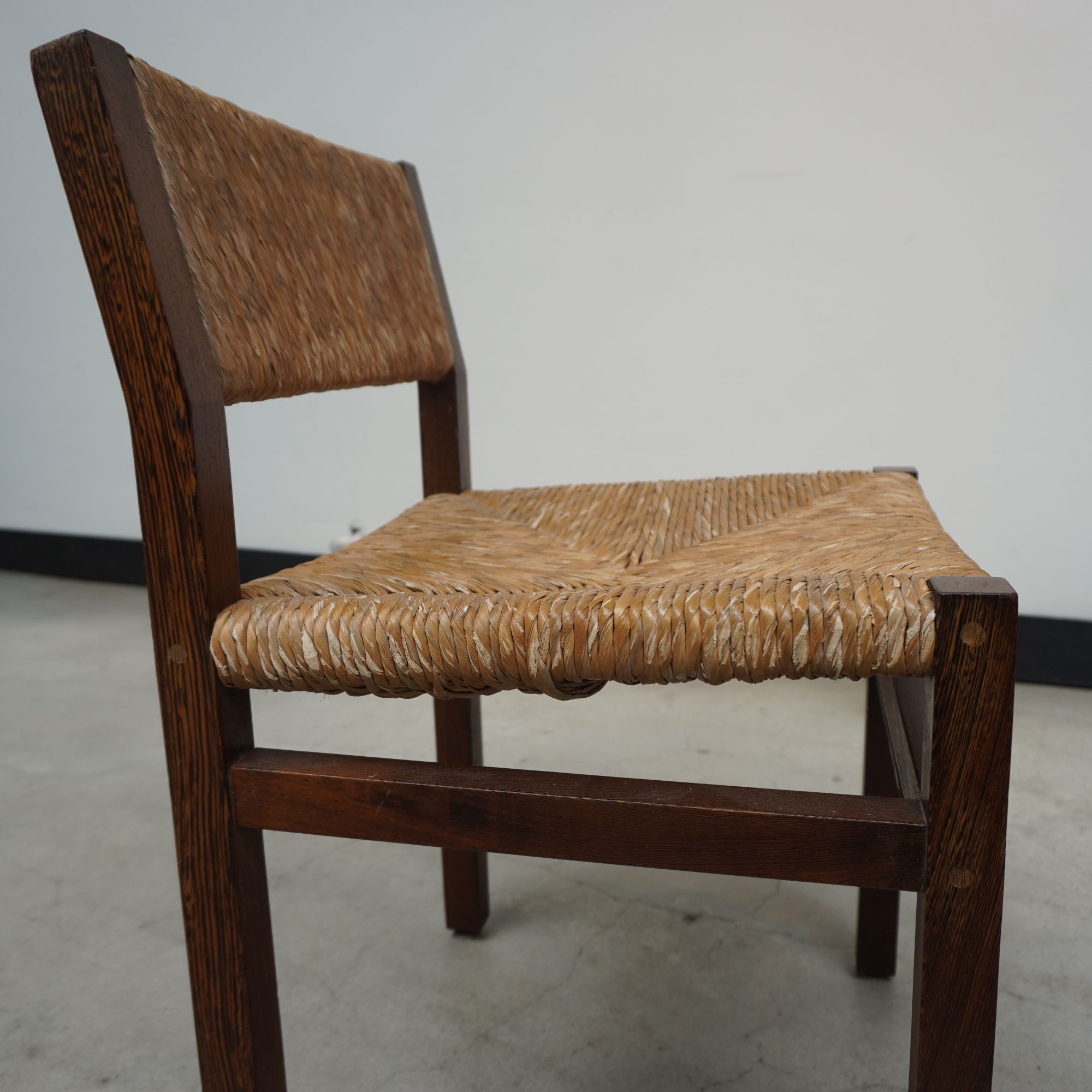 Wenge & Wicker Dining Chairs Set Of 8 'se82' Design By Martin Visser, 1970s image 7