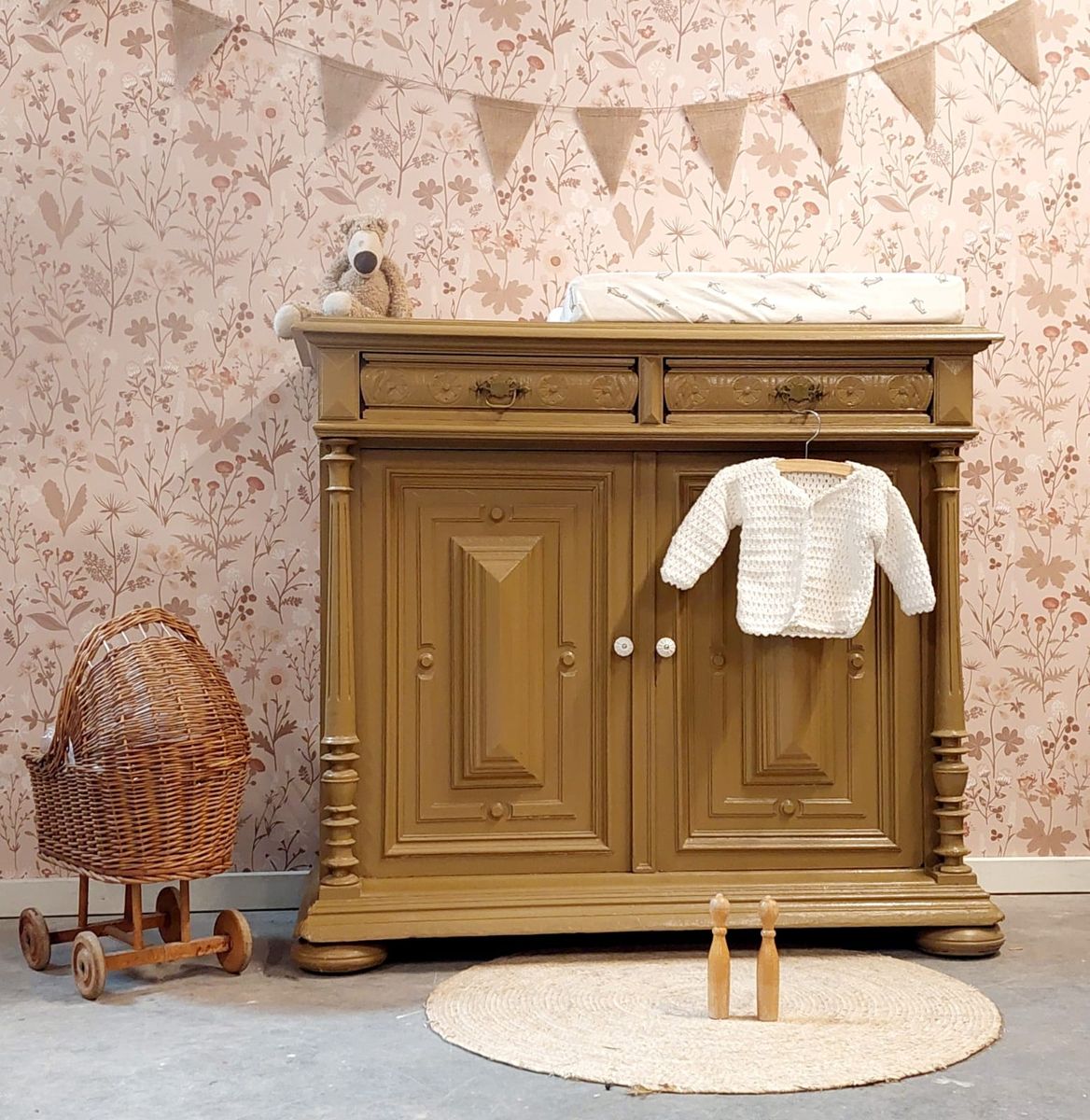 Uniek Vintage Dressoir /commode In De Prachtige Kleur Warm Tan image 3