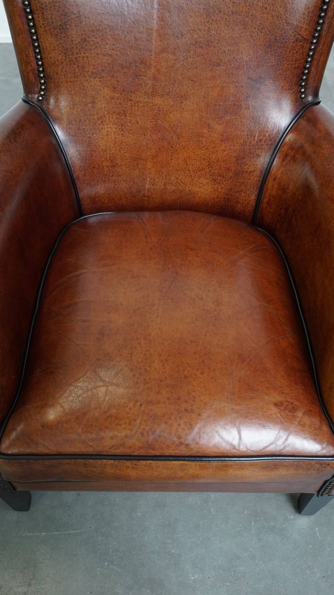Set Van 2 Zeer Mooie Sierlijke Schapenleren Armchairs Met Een Luxe Afwerking image 6