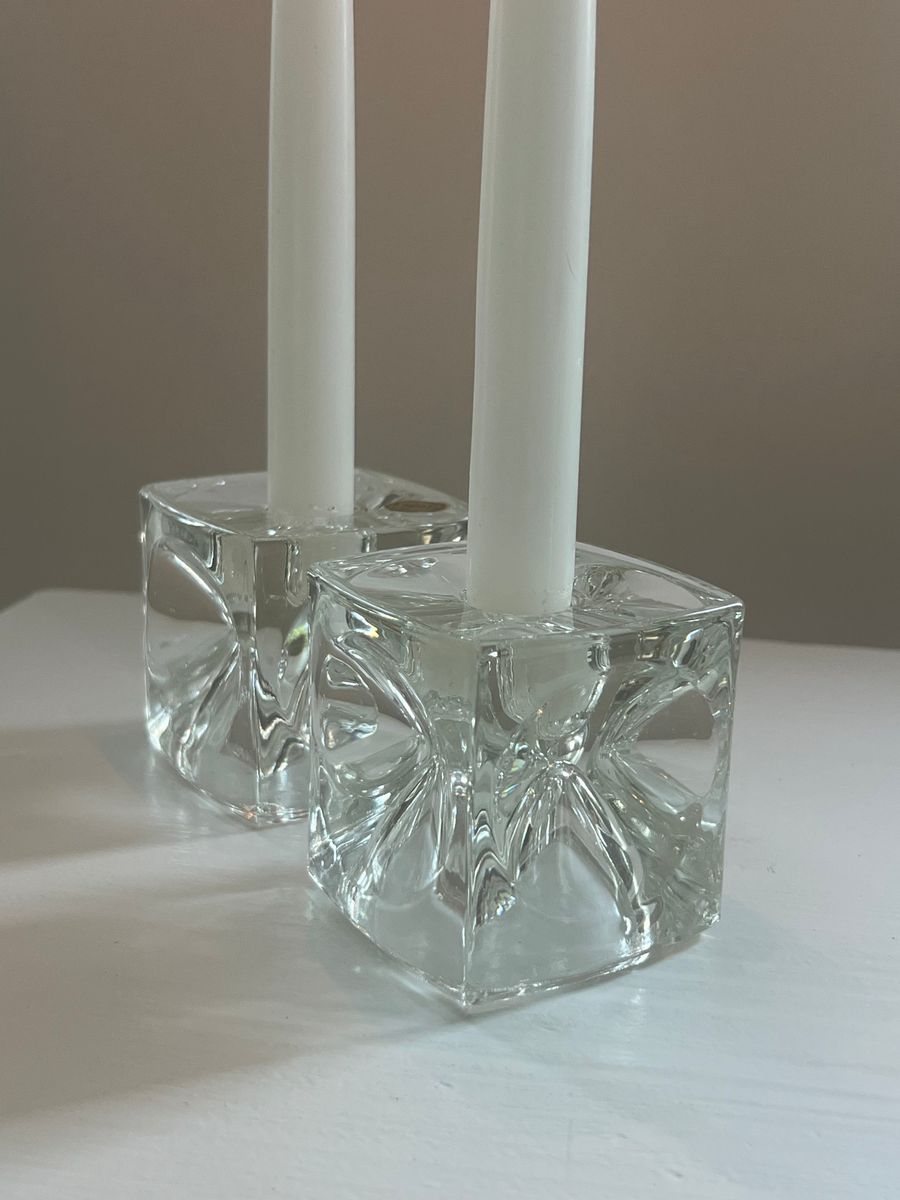 Vintage Glass Candle Holders – Set Of 2 By Rudolf Jurnikl image 3
