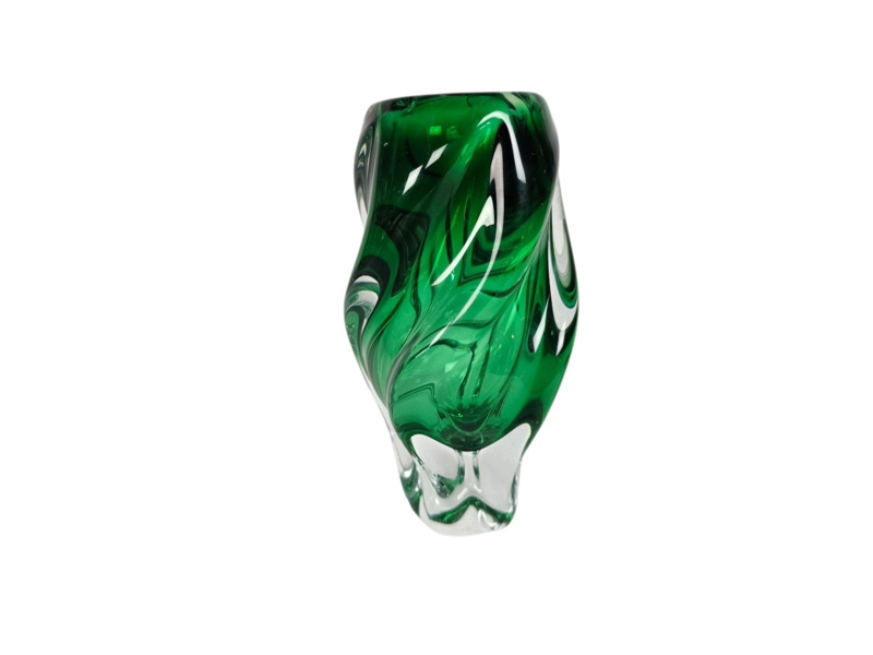 Josef Hospodska - Tsjechië - Glasdesign - Twisted Vase - Chribska Glassworks - 60's image 2
