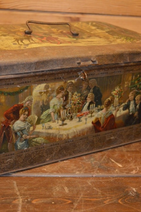 Antieke Lithografische Trommel Met Winterse Taferelen – Wed. J. Bekkers Dordrecht – Lunchtrommel image 3